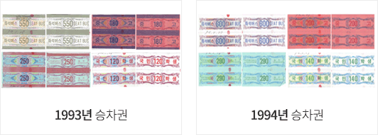 1993~4년승차권 이미지